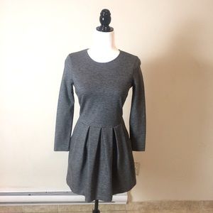 Talula Grey A Line Pleated Dress Size: 2